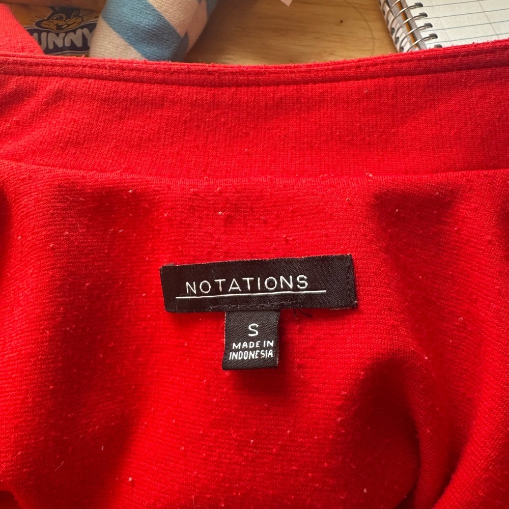 Notations Red Button-Up Blazer - Picture 3 of 3